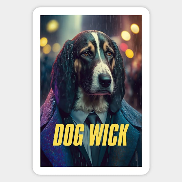 Dog Wick #2 with text Sticker by aifuntime